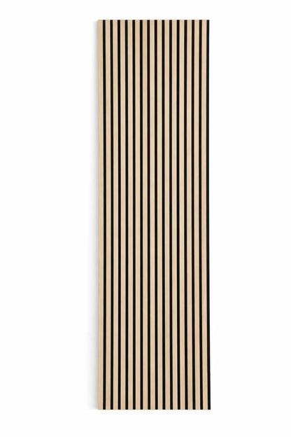 Rectangular towel with vertical beige stripes on a white background