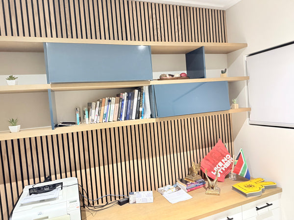 Home office fitted with White Oak by Magnat Designs